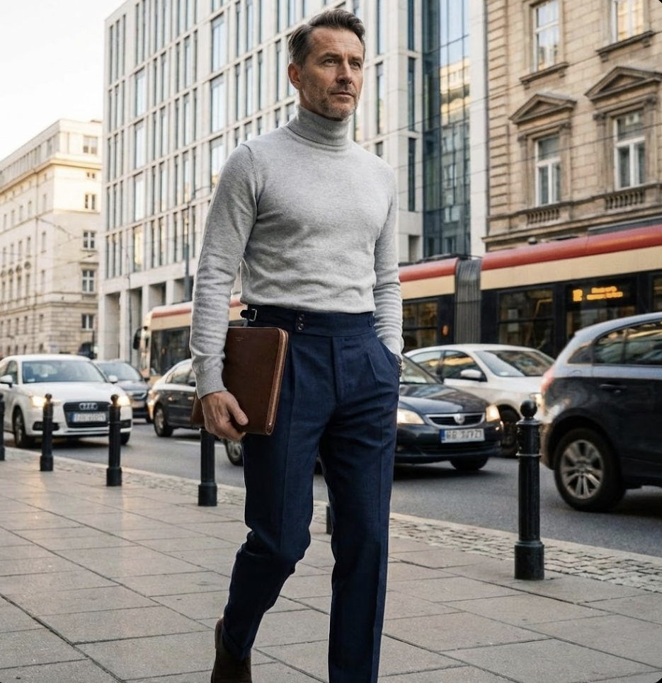 Spodnie Sartorialne Turin (High Waist & Gurkha Cut)